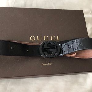 Black Gucci Belt